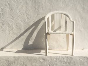Plastic Chair Casting Shadow